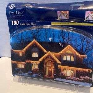 NWT & Vintage 2002 GE Pro-Line, 100 Icicle Light Clips